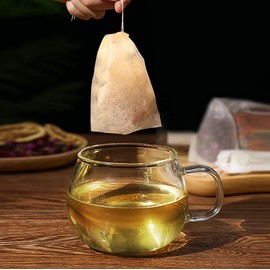 200 Pcs Loose Leaf Tea Bags, Disposable Tea Filter Bags with Drawstring Unbleached Tea Bags for Loose Tea and Coffee (3.54x2.75 inch/1.96x2.75 inch)