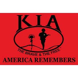 KIA America Remembers Flag On A Stick 12" x 18"