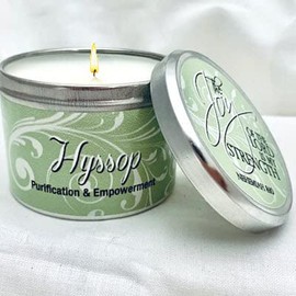 Abba Oil Hyssop Tin Candle - ''The Joy of The Lord'' (6 oz) 1 pk