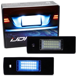 iJDMTOY OEM-Fit 3W Full LED License Plate Light Kit Compatible With MINI Cooper R55 R60 R61 (2007-11 Clubman, 2011-16 Countryman, 2013-16 Paceman), Powered by 18-SMD Ice Blue Aqua LED Diodes