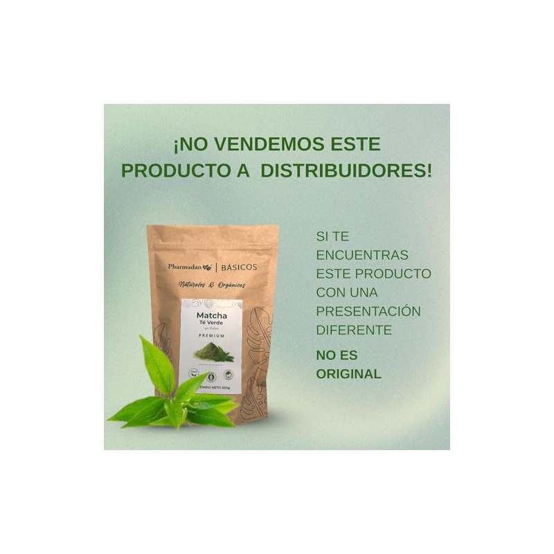 Pharmadan, Te Verde Matcha Genuino 100% Puro Sin Azucar Premium