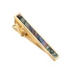 Rockyu men's brand tie clip, stylish, mother-of-pearl, silver, simple, made