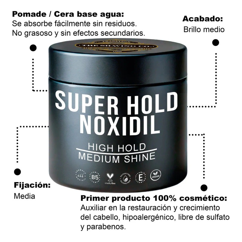Cera Cabello Noxidil Pomada 130g The Shaving Co Fijación Alta