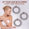 TUICARE 3Pieces Flexible Plastic Circular Stretch Hair Combs, Headband Hairband