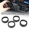 4pcs AC Switch Ring Aluminium Alloy Stylish Rustproof Center Console