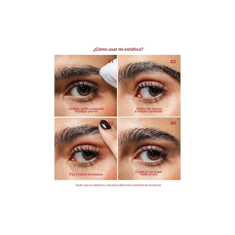 PICOPICO Estática Gel Transparente de Cejas Acabado Peinado