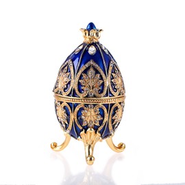 ELLDOO Faberge - Caja de regalo para decoración del hogar, color azul