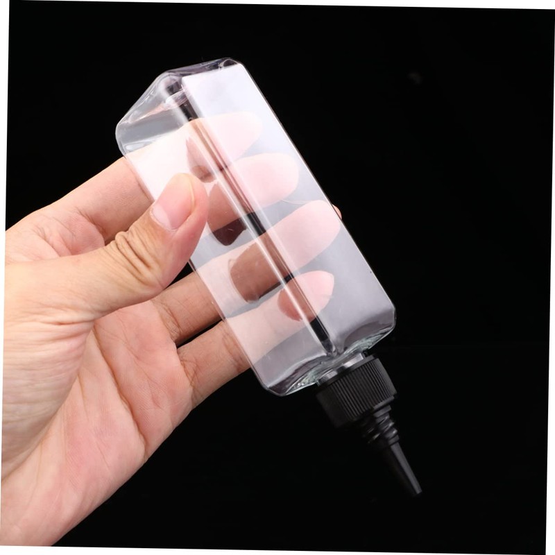 FRCOLOR 15pcs Clear Hair Dye Bottles with Pointed Mouth for