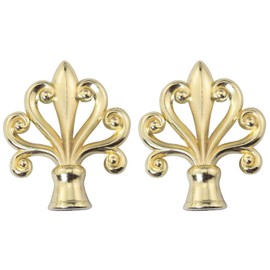 DGBRSM 2PCS Solid Lamp Finials Caps Gold Solid Lamp Finials Caps Tapped of Tops for Lamp Shade Holder Harp Lamp Finial Knob Lamp Accessories