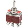 Heschen Metal Toggle Switch, KN3C-213 DPDT, ON/OFF/(ON) Side Momentary, 3