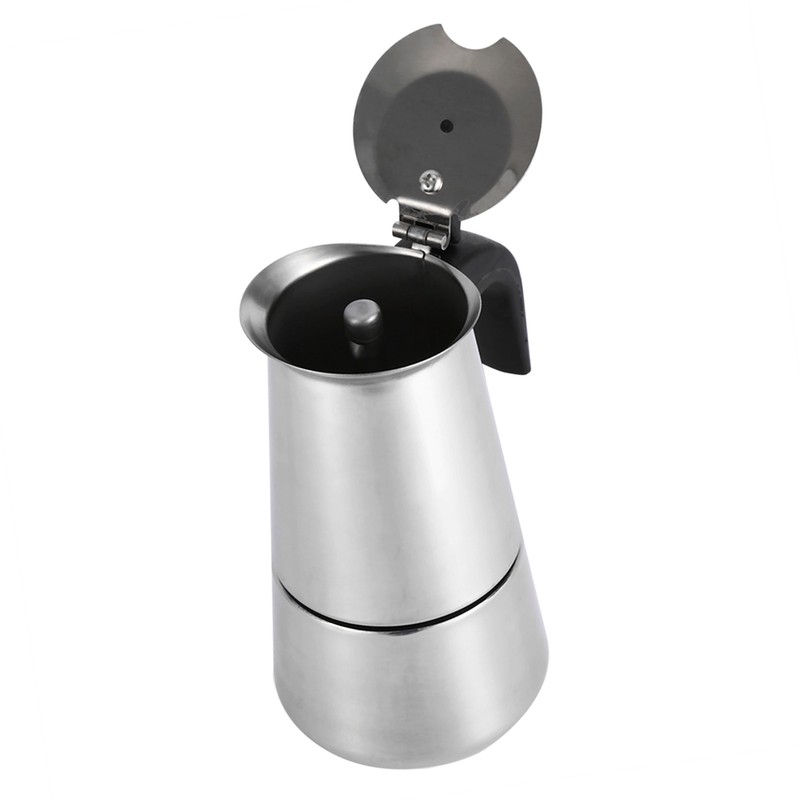 Stainless Steel Percolator Moka Pot Coffee Maker Stove Home Office