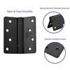 SORGMACH Self Closing Door Hinge 4 inch Matte Black Auto