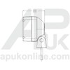 APUK Work Light Lamp Square Replacement for JCB 2CX 3CX