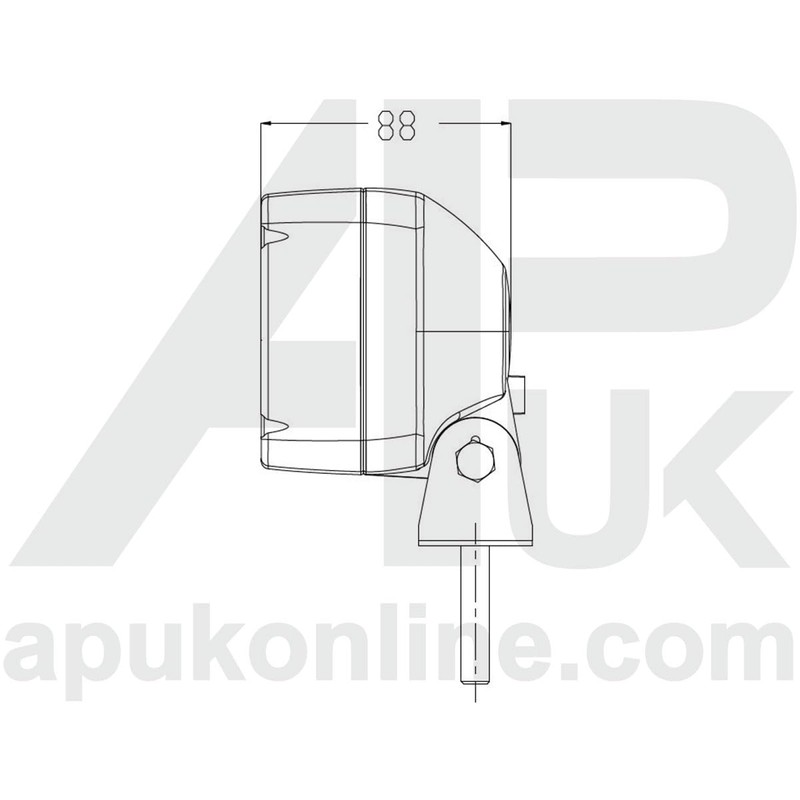 APUK Work Light Lamp Square Replacement for JCB 2CX 3CX
