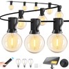 240FT Solar String Lights Outdoor Waterproof with Remote, G40 Solar