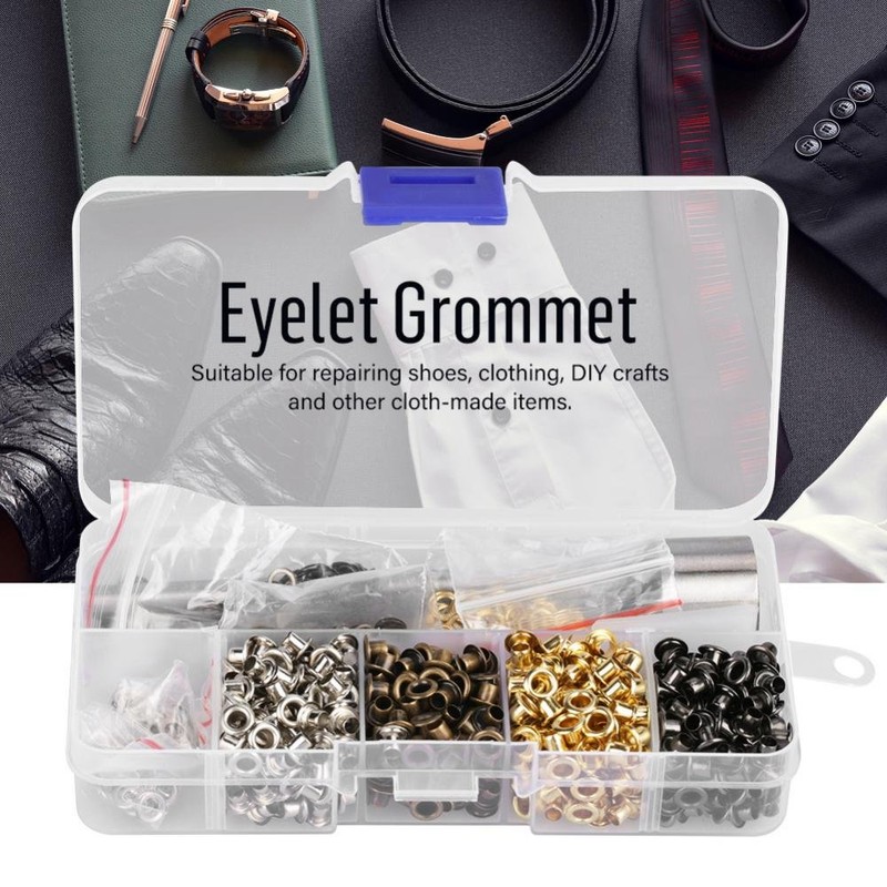 Grommet Kit 5mm x 220pcs/3mm x 420pcs,Grommet Setting Tool Metal