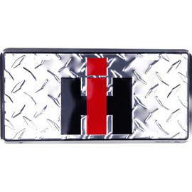 Trade Winds International Harvester Diamond Plate Embossed Metal Novelty License Plate TAG
