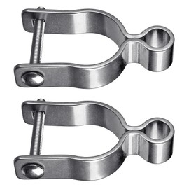 Insaga 304 Stainless Steel Gate Hinges 2Pcs for 1-7/8" Chain Link Fence Post, Heavy Duty Female Hinges with 5/8" Pin, Nut/Bolt Included - Fit Barn, Farm, Cattle Gates
