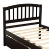 Harper & Bright Designs Twin Bed Frame with Drawers, Espresso,