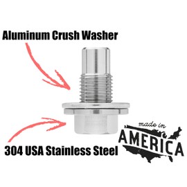 Votex - Oil Drain Plug fits GMC C25/C2500 Suburban (1968-1969) - 6.5 Liter - 8 Cylinder - Made in USA - Stainless Steel