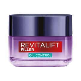 L'Oréal Paris Revitalift Filler Mattifying Gel Cream Oil Control - Face Cream with Hyaluronic Acid and Salicylic Acid Against Oily Skin 50 ml
