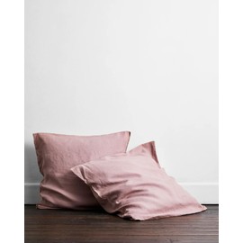 Bed Threads - Linen Pillowcases - 100% French Flax Linen - Luxury & Eco-Friendly - Breathable, Natural & Soft - Envelope Opening - Machine Washable - European Size - 26” x 26” - Set of 2 - Lavender