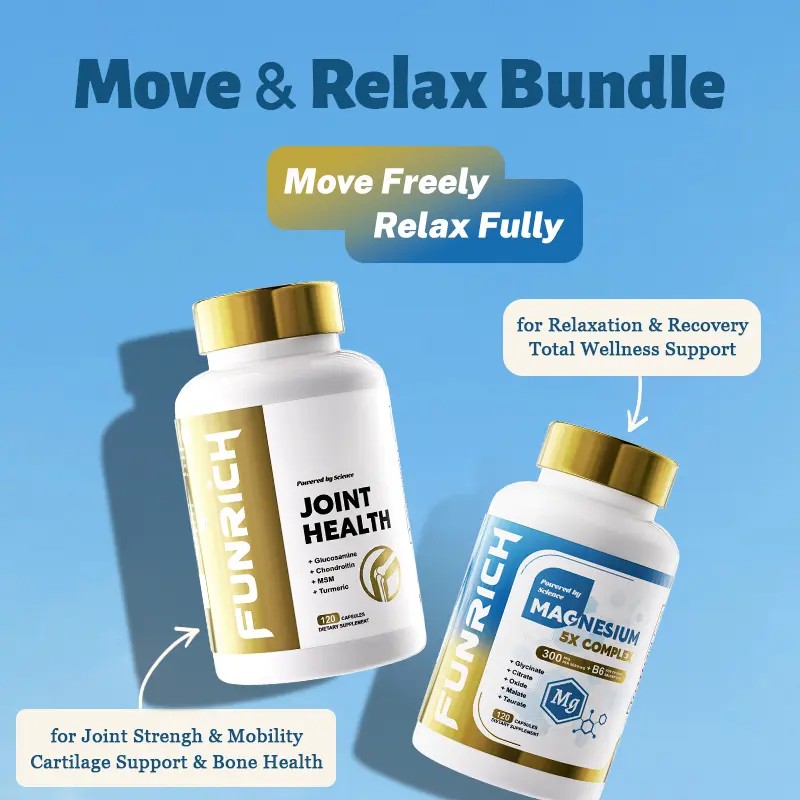 Glucosamine & Magnesium Supplement Bundle – 5 Magnesium Forms –