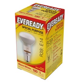 10 Bulb Pack of R39 Reflector Bulbs in 30 Watt Small Edison Screw E14 Fitting