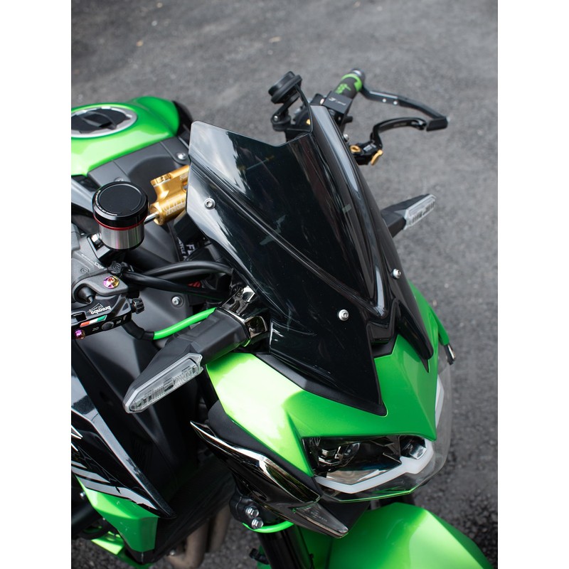 Motorcycle Windshield Deflector with Bracket Double Bubble Windscreen Fit for