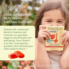 Childlife Multi Vitamin Softchew Gummies Tablets Natural Orange Flavor Gomitas Multivitamínicas Tabletas Sabor Naranja