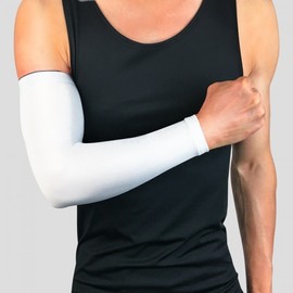 Guardville Sports Arm Sleeves (White) (XL) 3ea
