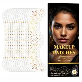 12Pcs Tatuajes Temporales,brillos para la Cara,tatuaje de Pecas,pecas de Glitter Tattoo,temporales de Pecas con Gold y Champ?n Sparkle Pecas,brillantes y Resistentes al Agua para Fiestas,festivales