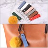 PATIKIL Leather Keychain, PU Circle Keyring Decoration Key Holder Lanyard