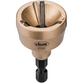 ViGOR External deburring tool V7402, diameter: 3 - 19 mm, deburring screws, threads as well as for adjusting deformed drive shafts, tie rods, etc.