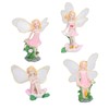 4Pcs Flower Fairies Figurines Statue Garden Home Ornament Resin Model