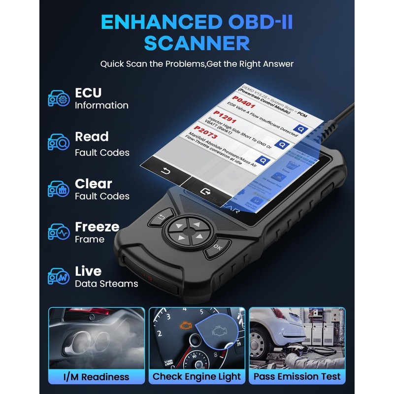 mucar CDE900 2+32G OBD2 Scanner Universal OBD II Code Reader,