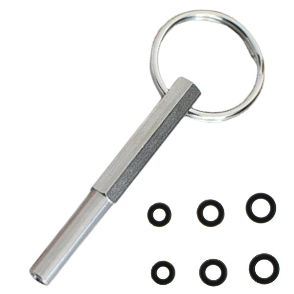 1 x oval head wrench with 6 rubber rings, oval