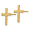 14K Solid Yellow Gold Holy Cross Drop Dangle Christian Religious