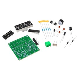 Hsthe Sea 4 Bit LED Electronic Clock DIY Kits Kit Soldering Training Machine for Curriculum Exercises, Welding Exercises