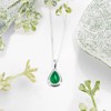 925 Sterling Silver and Green Onyx Necklace, Birthstone Gift, Bridesmaid