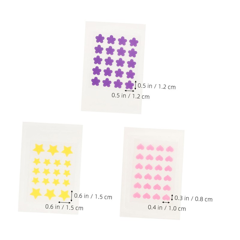 Baluue Cute Flower Shape Acne Patches 3pcs Hydrocolloid Pimple Cover