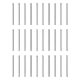 sourcing map 50pcs Dowel Pins M2(2mm) x 34mm 304 Stainless Steel Cylindrical Shelf Support Peg Pin Rod Fasten Elements for Metal Devices Wood Furniture DIY Installation, Silver