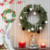 64 Pcs Christmas Ornament Plush Sequins Balls Bows, Black,White