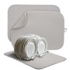 FULL BE DARE 2-Pack Light Gray Dish Drying Mats 17”