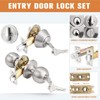 Probrico 6 Pack-Front Door Entry Knobs and Deadbolt Combination Set,keyed