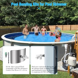 ChangTa Pool Water Bonding Kits, BWB680AG Above Ground Pool Skimmer Bonding Plate - Fit Most Above Ground Pool Skimmers Pool Maintenance Kits, in Direct Contact with Pool Water at All Times