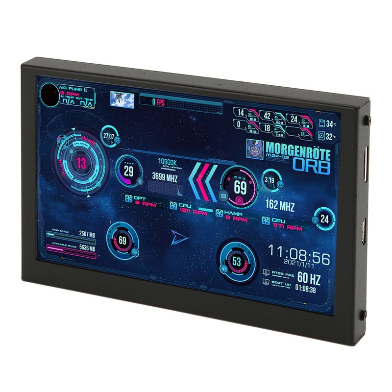 5 Inch Computer Temp Monitor HD Multimedia Interface PC Temperature