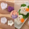 PFLYPF 1 Piece 3 Grid Rice Ball Mould with Rice