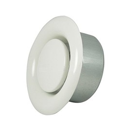 Invero® Universal Metal Round Ceiling Air Supply Valve Vent Cap (150mm Diameter) - White Powder Coated