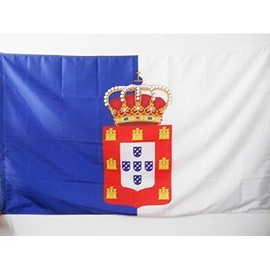 AZ FLAG Kingdom of Portugal 1139-1910 Flag 3' x 5' for a Pole - Royale Portuguese Flags 90 x 150 cm - Banner 3x5 ft with Hole